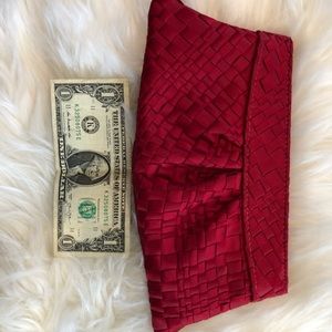 Lauren Merkin Rare Deep Satin Clutch NWOT